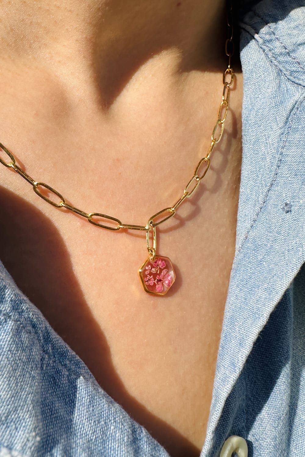 Fiorel Design-Golden Garden Lil Hexagon - Purple-Kolye-2-roqelvaxirum.shop