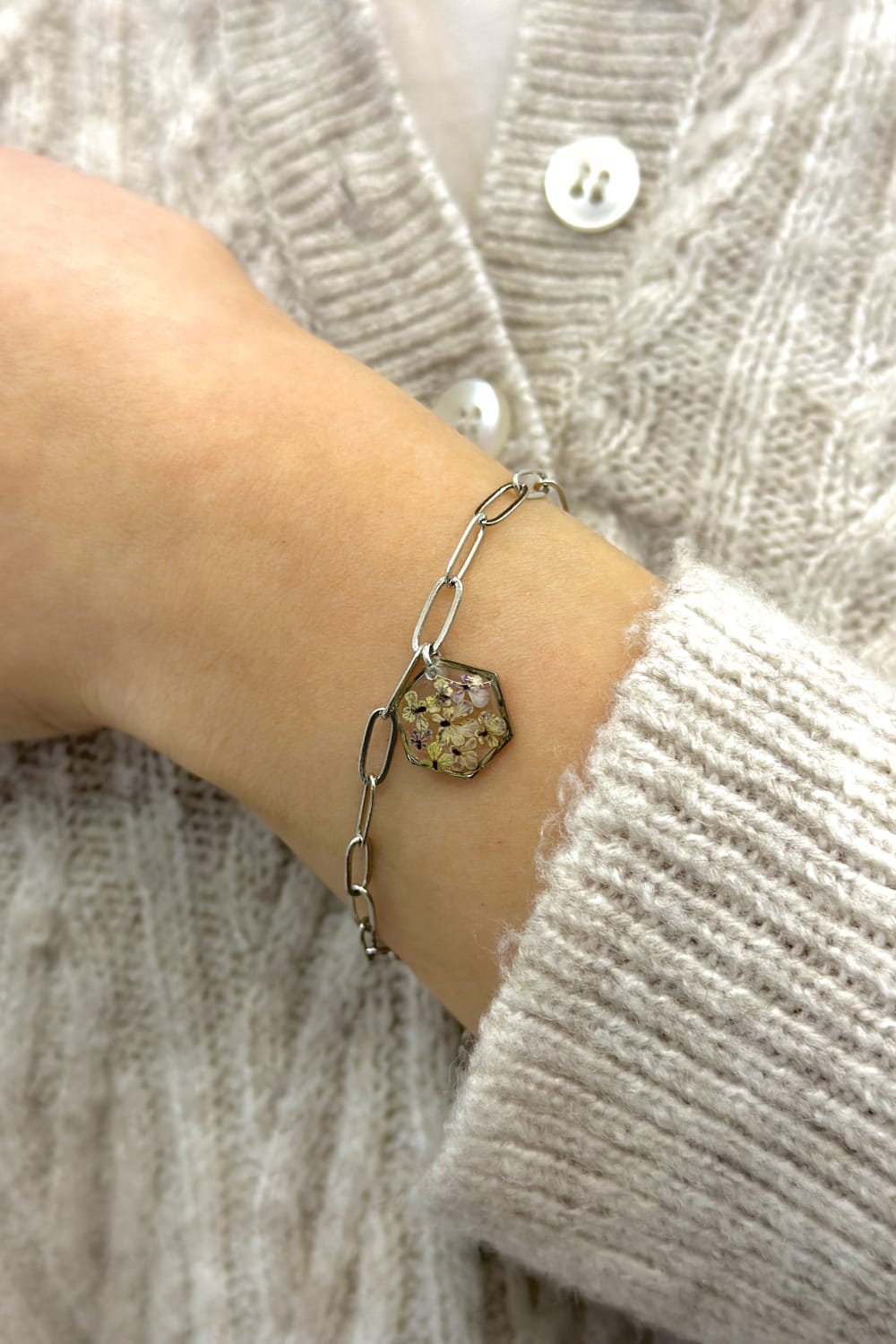 Fiorel Design-Golden Garden Rhodium - Lilac Bileklik-Bileklik-2-roqelvaxirum.shop