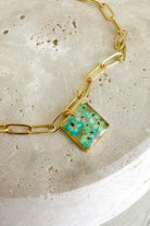 Fiorel Design-Golden Garden Square - Blue Bileklik-Bileklik-1-roqelvaxirum.shop
