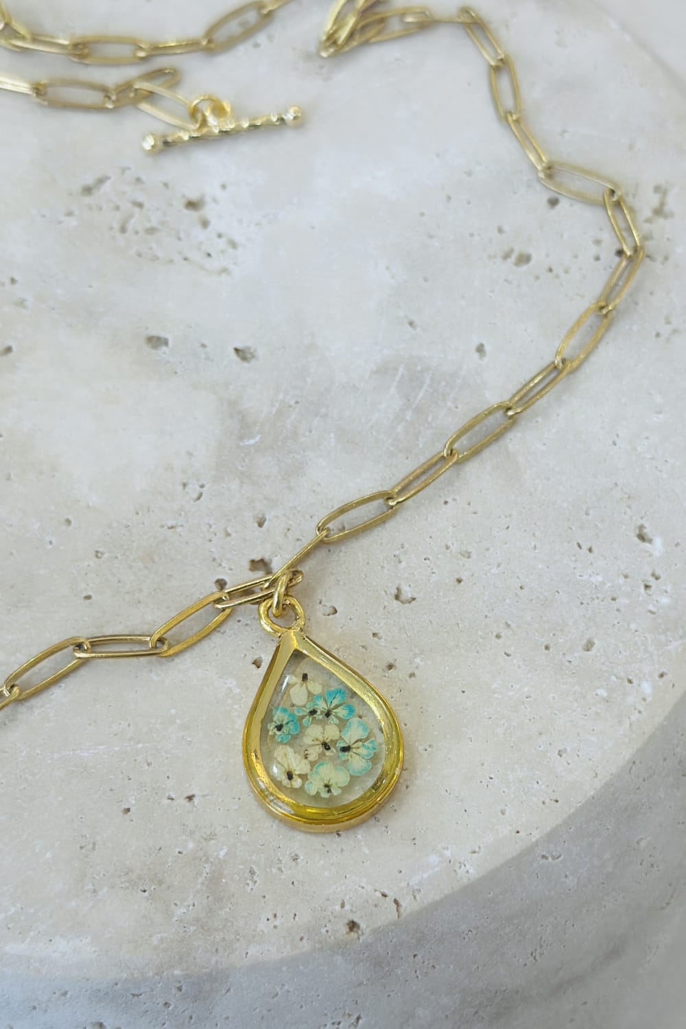 Fiorel Design-Golden Garden Teardrop - Blue-Kolye-1-roqelvaxirum.shop