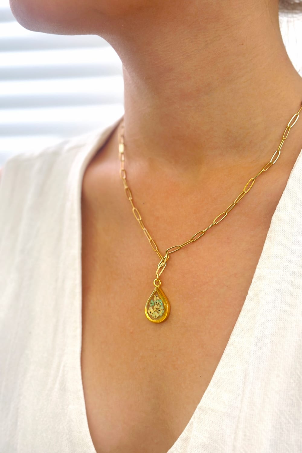 Fiorel Design-Golden Garden Teardrop - Blue-Kolye-2-roqelvaxirum.shop