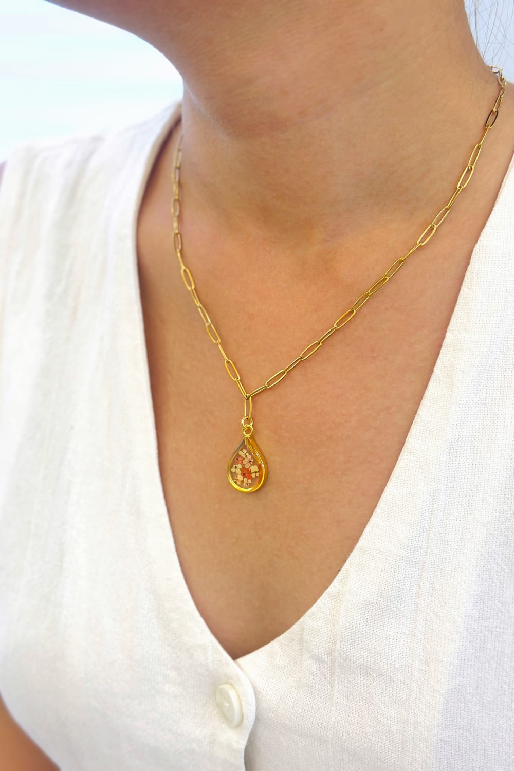 Fiorel Design-Golden Garden Teardrop - Blue-Kolye-2-roqelvaxirum.shop