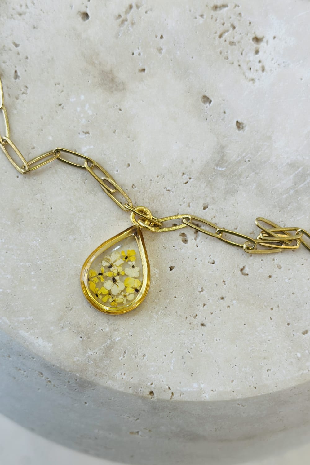 Fiorel Design-Golden Garden Teardrop - Honey-Kolye-1-roqelvaxirum.shop
