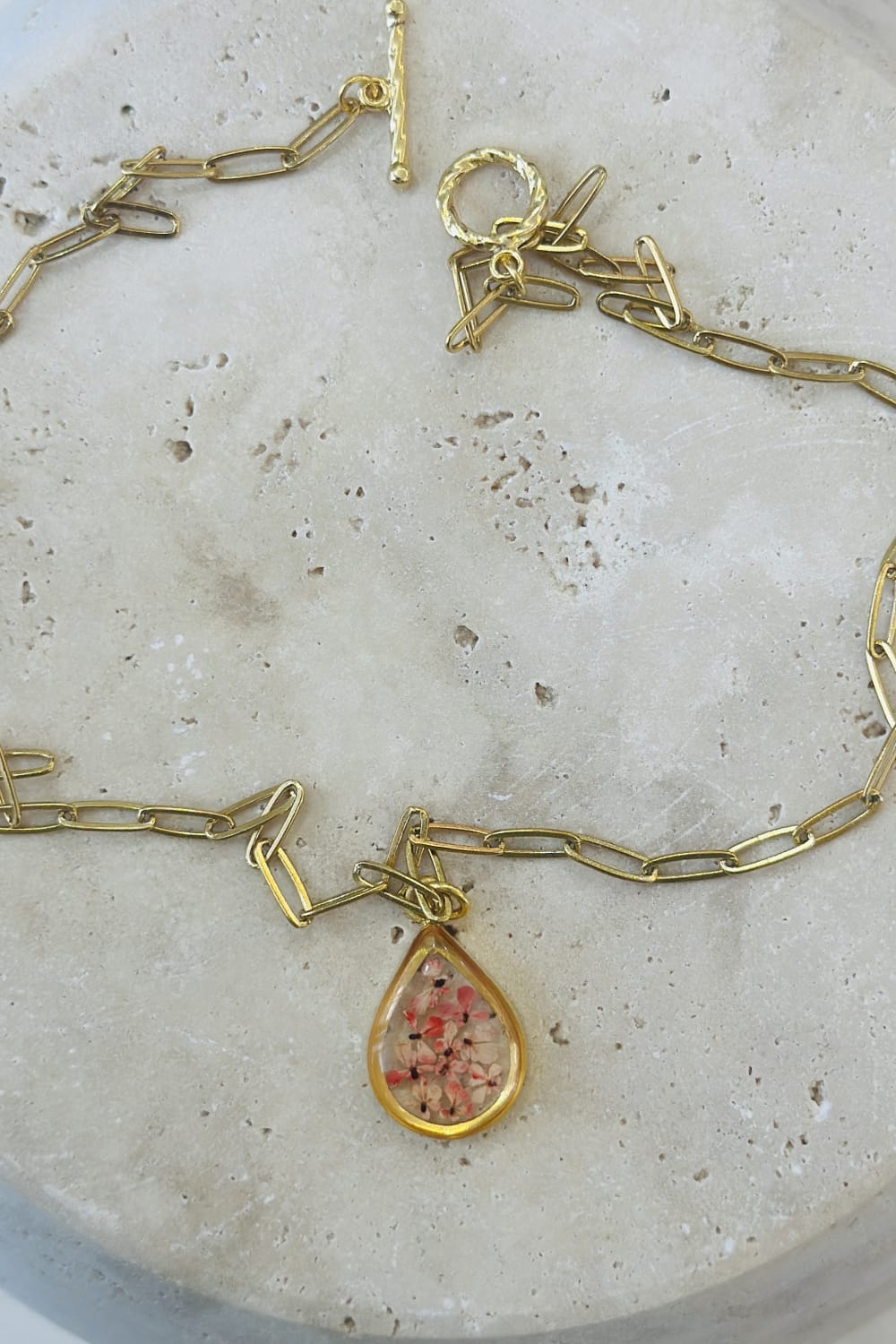 Fiorel Design-Golden Garden Teardrop - Pink-Kolye-3-roqelvaxirum.shop
