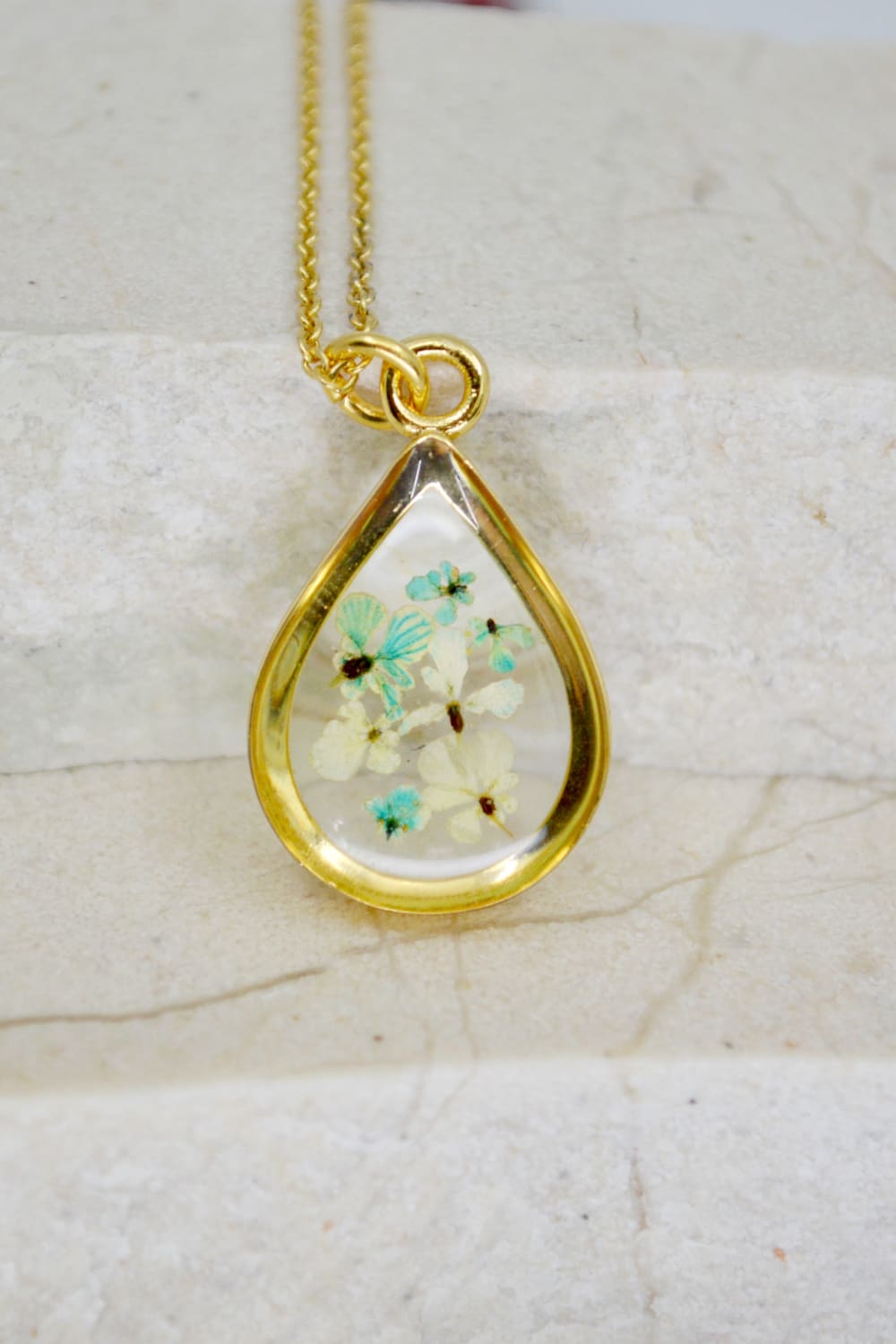 Fiorel Design-Happy Blue Sky Teardrop Kolye-Kolye-1-roqelvaxirum.shop
