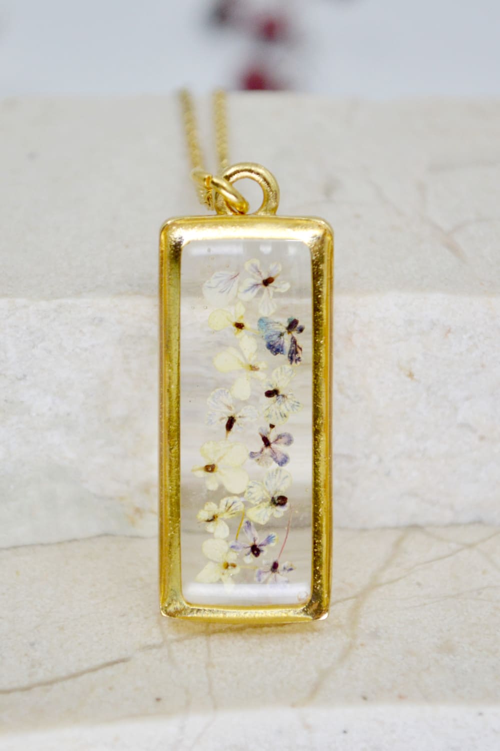 Fiorel Design-Muted Violet Rectangle Kolye-Kolye-2-roqelvaxirum.shop
