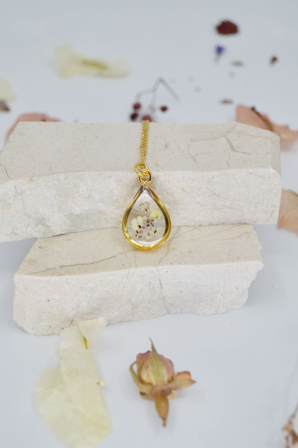Fiorel Design-Muted Violet Teardrop Kolye-Kolye-1-roqelvaxirum.shop