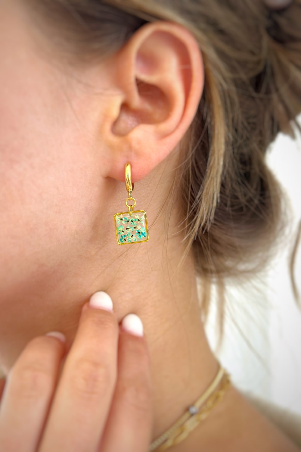 Fiorel Design-Teeny Weeny Drop Square - Blue-Küpe-2-roqelvaxirum.shop