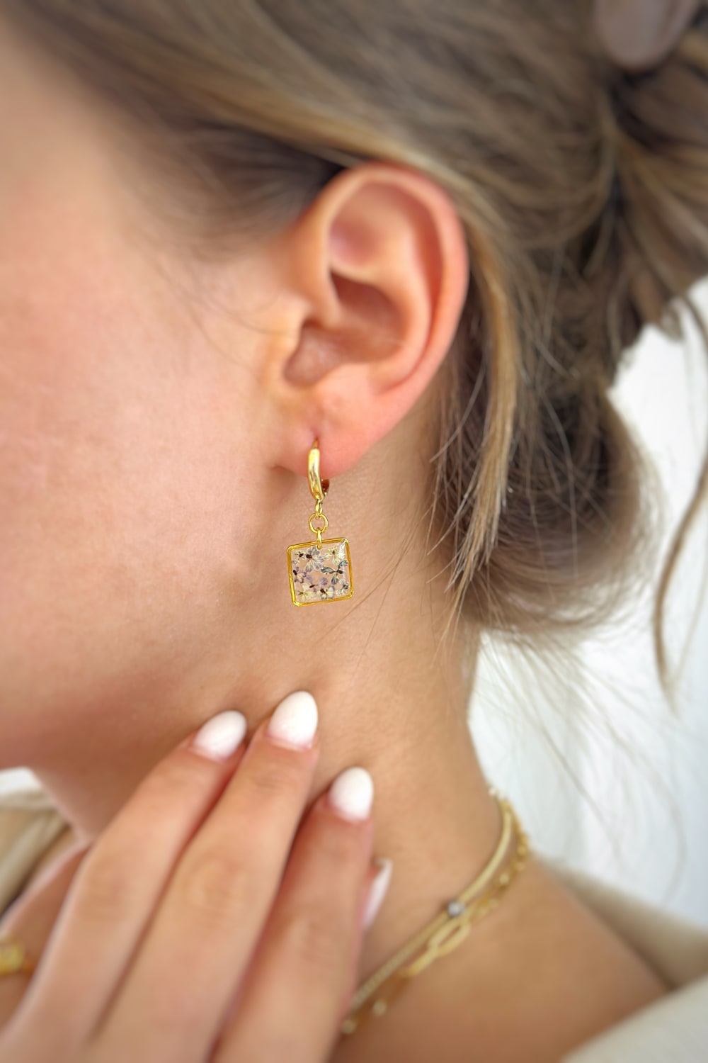 Fiorel Design-Teeny Weeny Drop Square - Lilac-Küpe-2-roqelvaxirum.shop