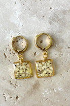 Fiorel Design-Teeny Weeny Drop Square - White-Küpe-1-roqelvaxirum.shop