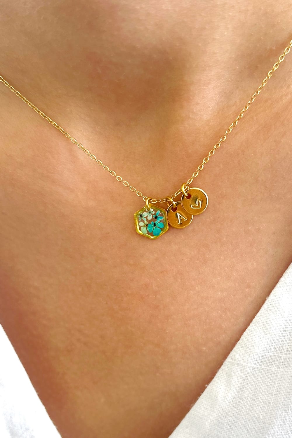 Fiorel Design-Teeny Weeny Hexagon - Blue-Kolye-1-roqelvaxirum.shop