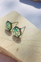 Fiorel Design-Teeny Weeny Hexagon Rhodium - Blue-Küpe-3-roqelvaxirum.shop