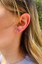 Fiorel Design-Teeny Weeny Hexagon Rhodium - Purple-Küpe-2-roqelvaxirum.shop