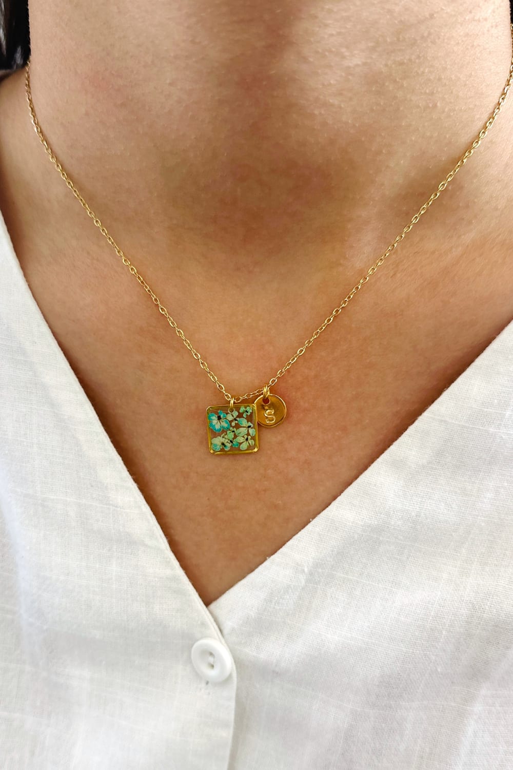 Fiorel Design-Teeny Weeny Square - Blue-Kolye-1-roqelvaxirum.shop