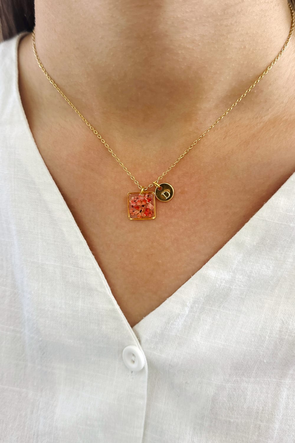 Fiorel Design-Teeny Weeny Square - Pink-Kolye-1-roqelvaxirum.shop