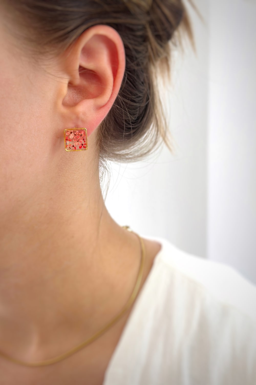 Fiorel Design-Teeny Weeny Square - Pink Küpe-Küpe-2-roqelvaxirum.shop