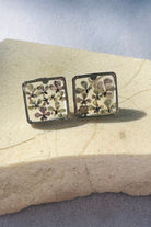 Fiorel Design-Teeny Weeny Square Rhodium - Lilac-Küpe-1-roqelvaxirum.shop