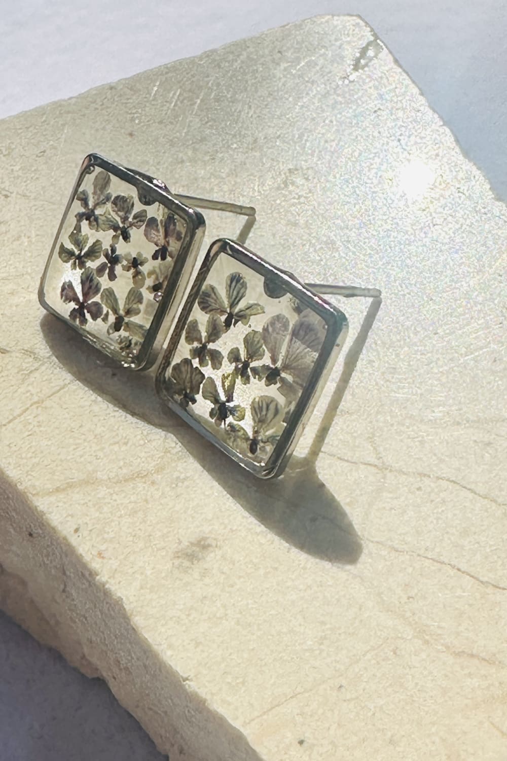 Fiorel Design-Teeny Weeny Square Rhodium - Lilac-Küpe-3-roqelvaxirum.shop