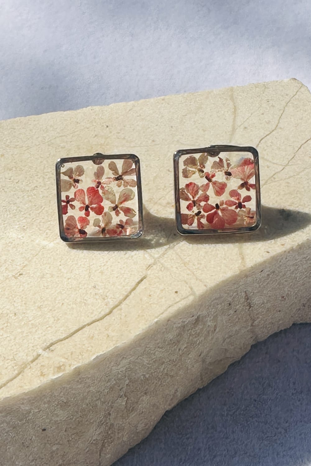 Fiorel Design-Teeny Weeny Square Rhodium - Pink-Küpe-3-roqelvaxirum.shop