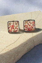 Fiorel Design-Teeny Weeny Square Rhodium - Pink-Küpe-3-roqelvaxirum.shop