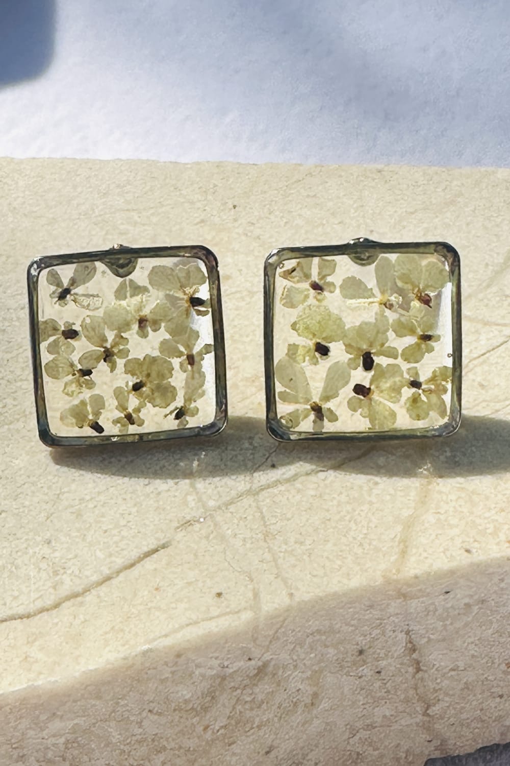 Fiorel Design-Teeny Weeny Square Rhodium - White-Küpe-1-roqelvaxirum.shop