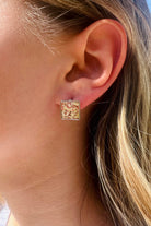 Fiorel Design-Teeny Weeny Square Rhodium - White-Küpe-2-roqelvaxirum.shop