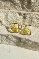 Fiorel Design-Teeny Weeny Square - Yellow Küpe-Küpe-1-roqelvaxirum.shop