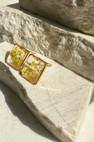 Fiorel Design-Teeny Weeny Square - Yellow Küpe-Küpe-3-roqelvaxirum.shop