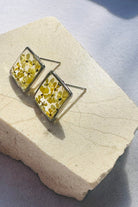 Fiorel Design-Tiny Garden Square Rhodium - Yellow-Küpe-3-roqelvaxirum.shop