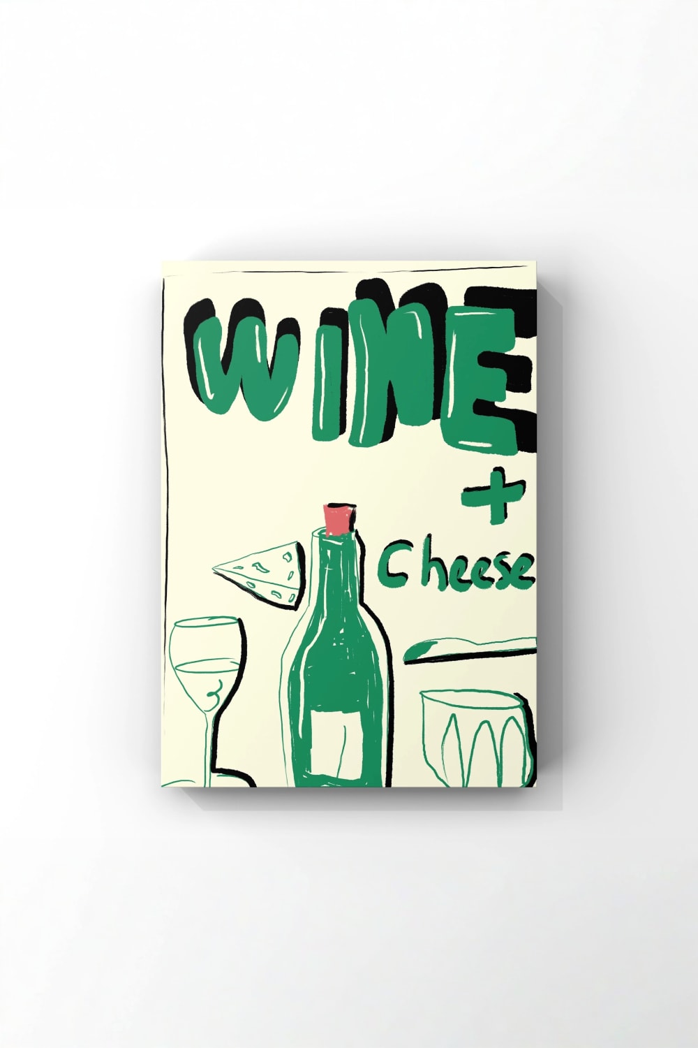Fulya Genç-Wine And Cheese Artprint-Tablo-2-roqelvaxirum.shop