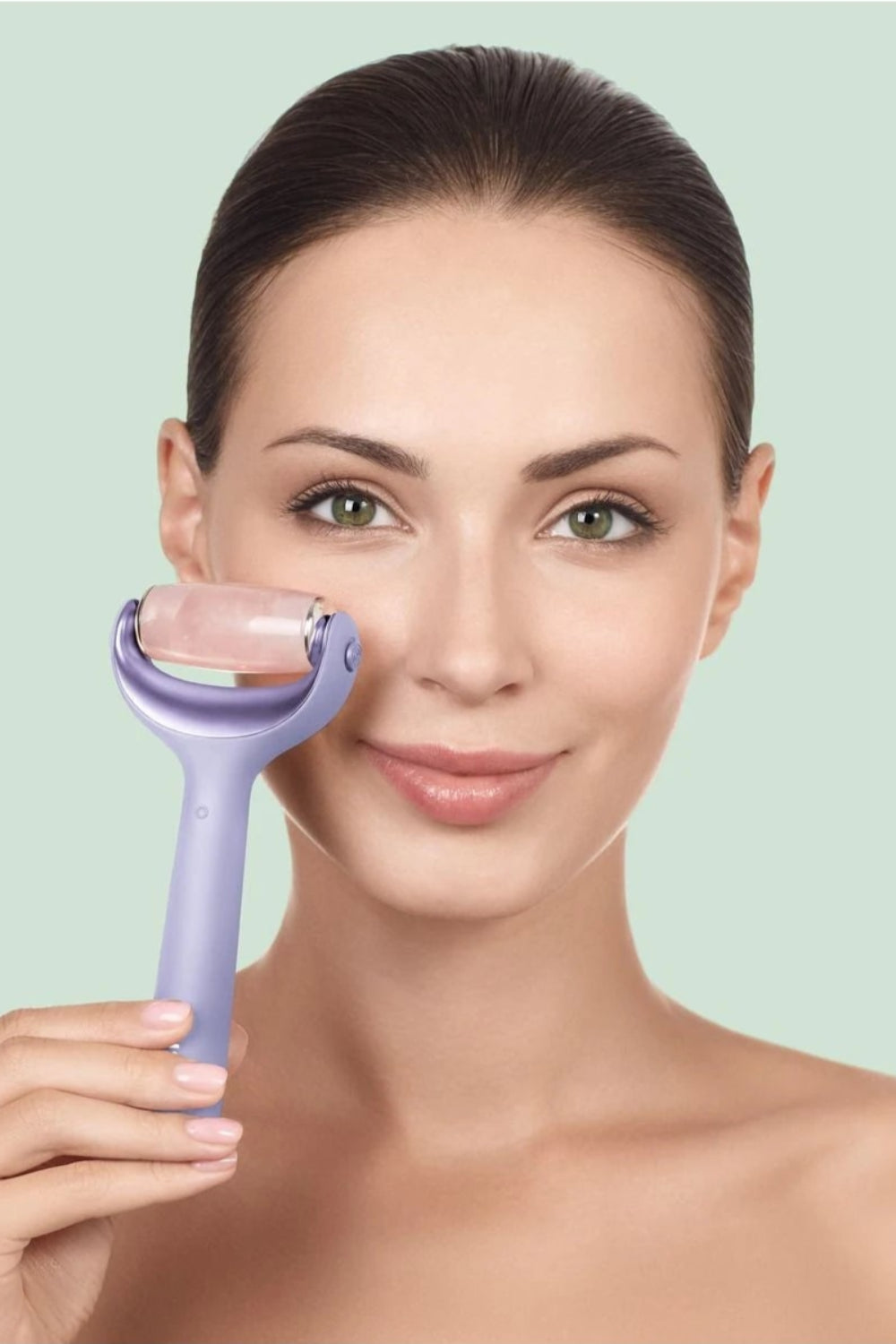 Geske-Mikro İğneli, Buz Başlığı, Pembe Kuvars Başlıklı Dermaroller | Micro Needle Face & Body Roller-Cilt Bakım Aletleri-21-roqelvaxirum.shop