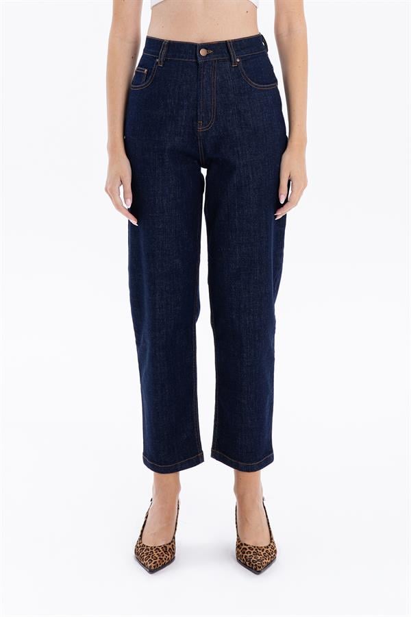 GMG Firenze-5 Cep Yüksek Bel Mom Fit Kadın Denim Jean Pantolon-DENİM PANTOLON-6-roqelvaxirum.shop