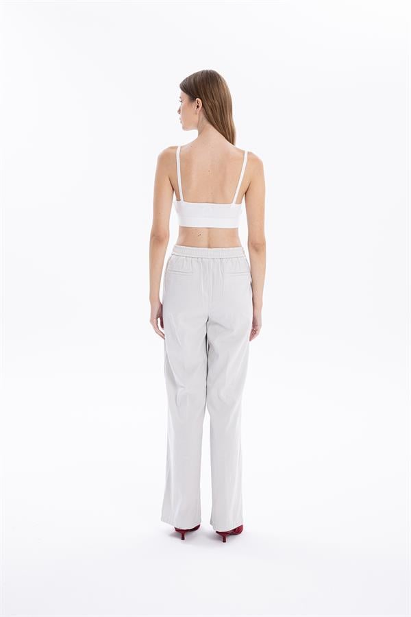 GMG Firenze-Bağcıklı Bol Paça Cepli Kadın Dokuma Pantolon-//Özel Fi̇yatlar-6-roqelvaxirum.shop