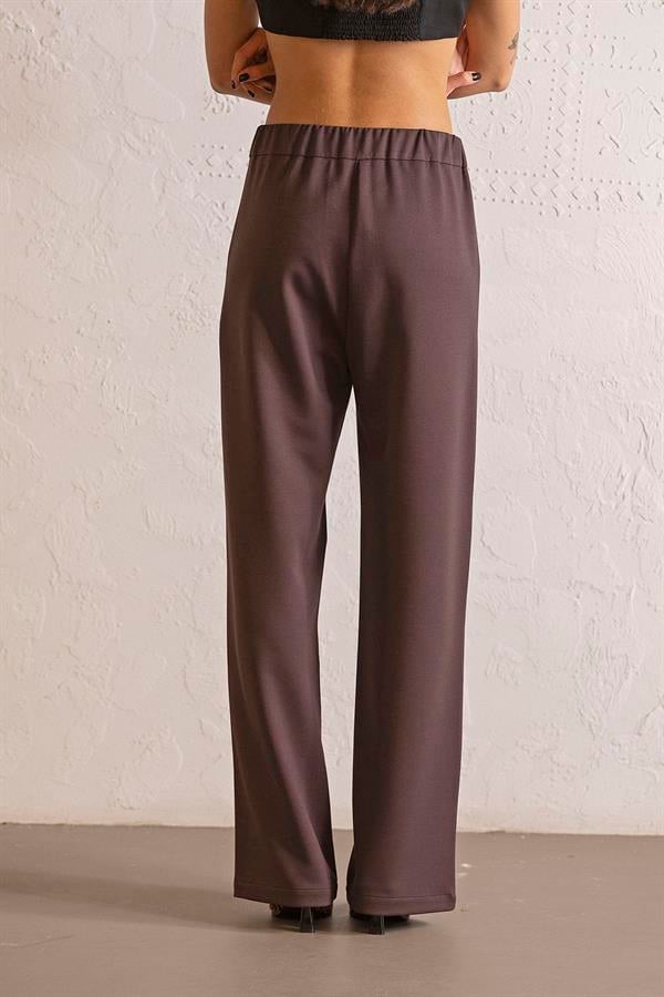 GMG Firenze-Beli Lastikli Dik Cepli Kadın Pantolon-PANTOLON-6-roqelvaxirum.shop