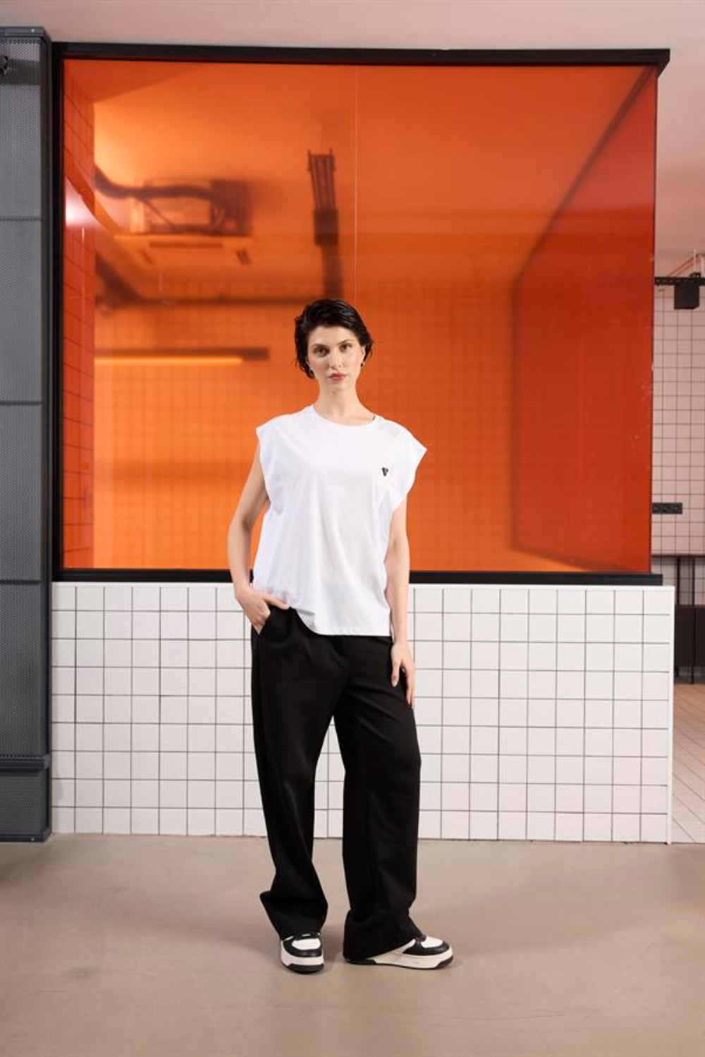 GMG Firenze-Bisiklet Yaka Logo Detaylı Kolsuz T-Shirt-T-Shirts-1-roqelvaxirum.shop