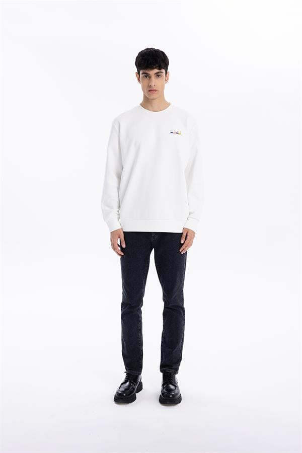 GMG Firenze-Bisiklet Yaka Slim Fit Baskılı Erkek Sweatshirt-SWEATSHIRT-3-roqelvaxirum.shop