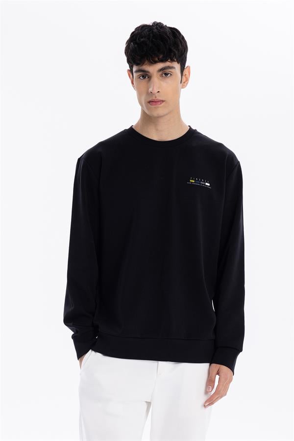GMG Firenze-Bisiklet Yaka Slim Fit Baskılı Erkek Sweatshirt-SWEATSHIRT-5-roqelvaxirum.shop