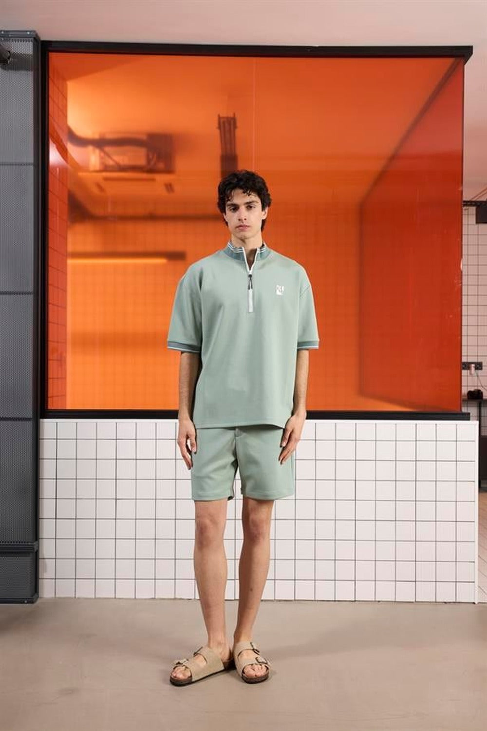 GMG Firenze-Dik Yaka Pamuklu Regular Fit Erkek T Shirt-KISA KOL-8-roqelvaxirum.shop