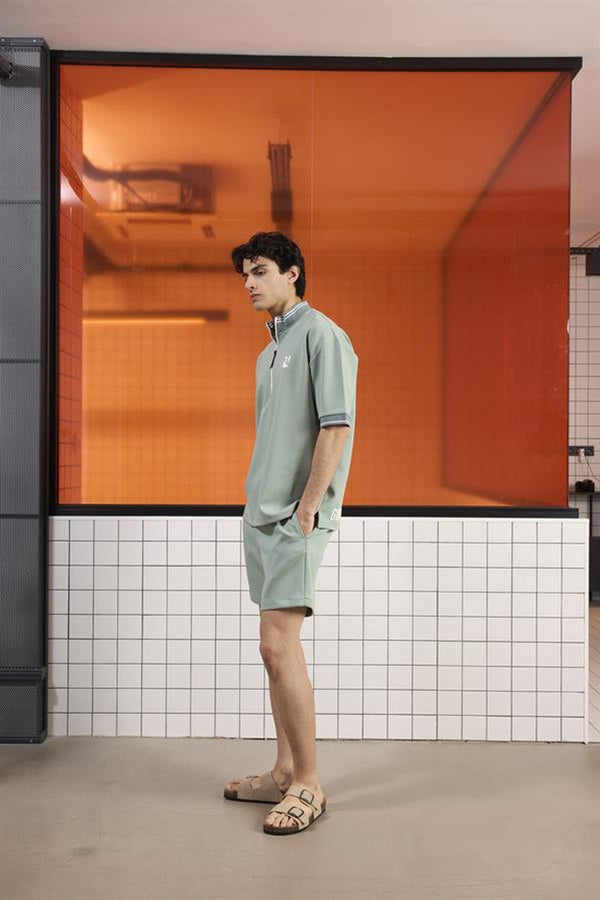 GMG Firenze-Dik Yaka Pamuklu Regular Fit Erkek T Shirt-KISA KOL-9-roqelvaxirum.shop