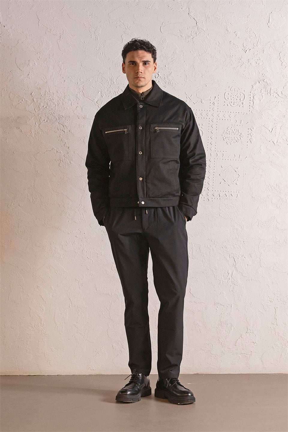 GMG Firenze-Çıtçıt Tasarımlı Cepleri Fermuarlı Erkek Mont-PARKA-1-roqelvaxirum.shop