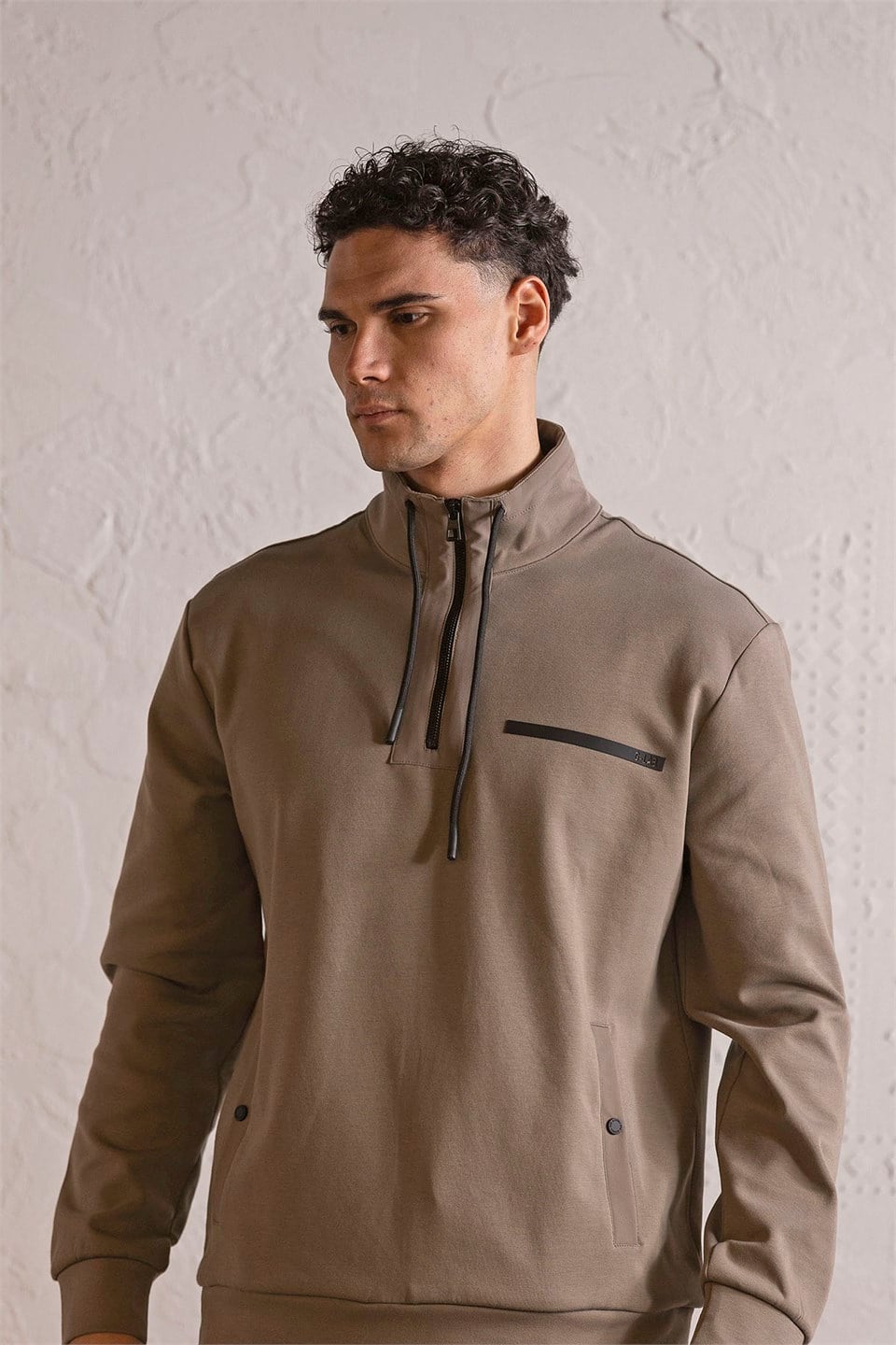 GMG Firenze-Dik Yaka Fermuar Ve Çıtçıt Detaylı Erkek Sweatshirt-Sweatshirts & Hoodies-5-roqelvaxirum.shop
