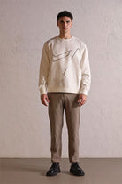 GMG Firenze-Bisiklet Yaka Geometrik Baskılı Erkek Sweatshirt-Winter'26-1-roqelvaxirum.shop