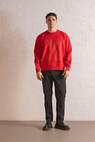 GMG Firenze-Bisiklet Yaka Geometrik Baskılı Erkek Sweatshirt-Winter'26-1-roqelvaxirum.shop