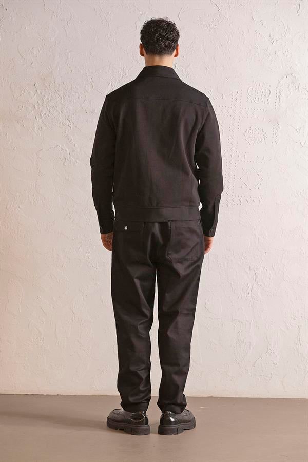 GMG Firenze-Gömlek Yaka Cep Baskı Tasarımlı Erkek örme Mont-MONT-12-roqelvaxirum.shop