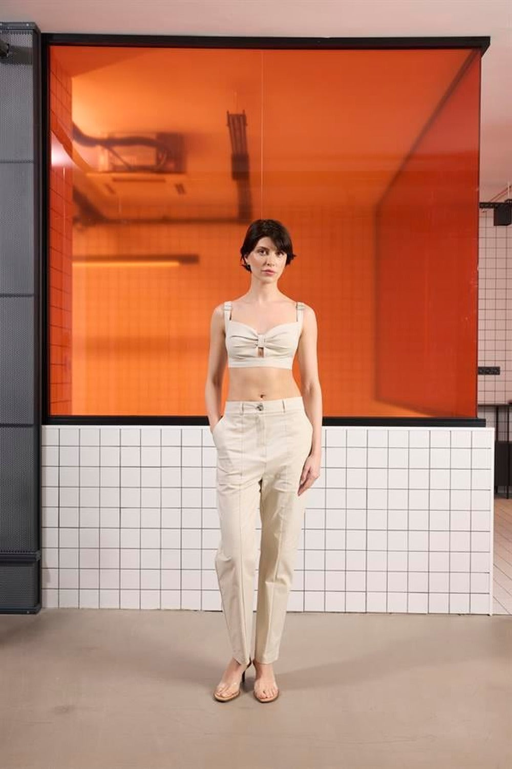 GMG Firenze-İstanbul Cepli Dikiş Detaylı Kadın Pantolon-Pantolon-1-roqelvaxirum.shop