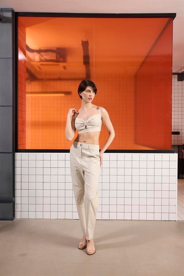 GMG Firenze-İstanbul Cepli Dikiş Detaylı Kadın Pantolon-Pantolon-2-roqelvaxirum.shop