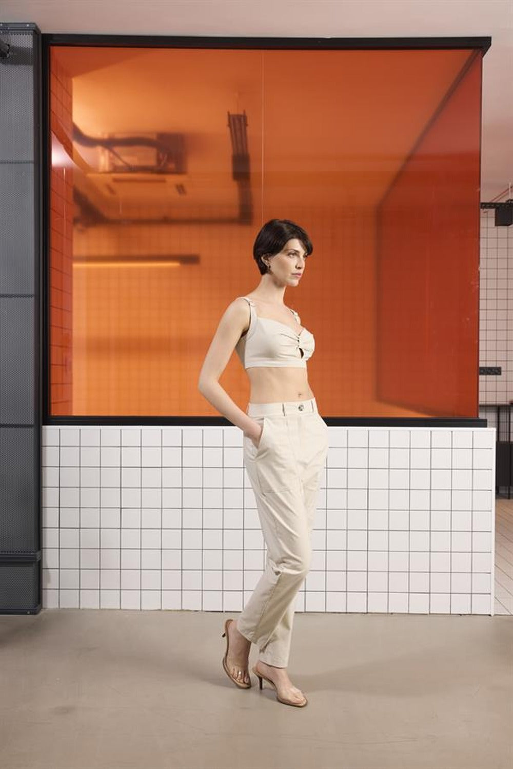 GMG Firenze-İstanbul Cepli Dikiş Detaylı Kadın Pantolon-Pantolon-3-roqelvaxirum.shop