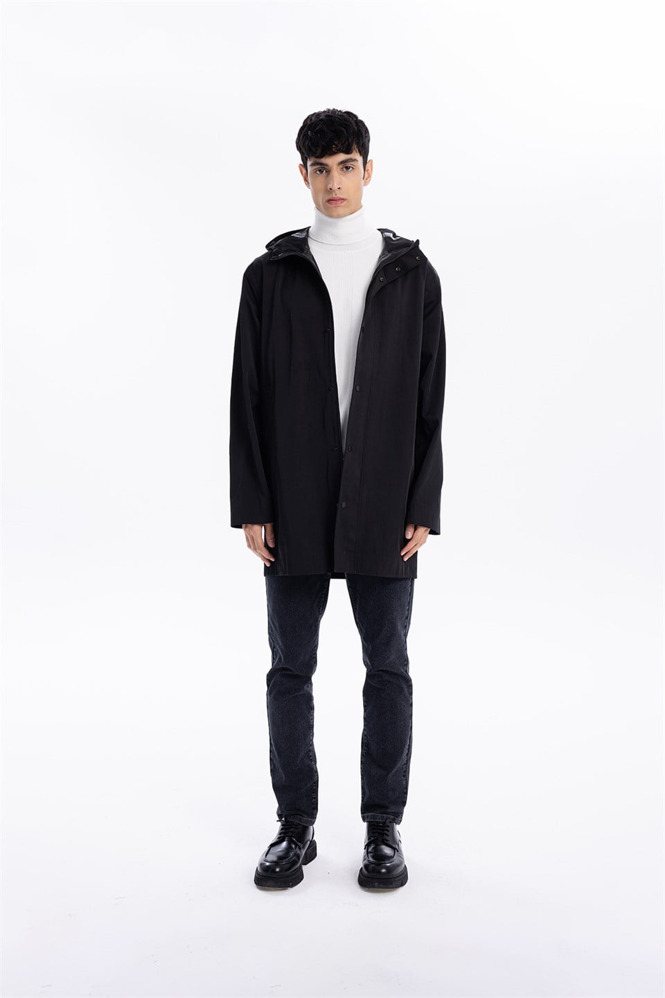 GMG Firenze-Kapüşonlu Çıtçıt Ve Fermuar Kapamalı Erkek Trench-Winter'26-5-roqelvaxirum.shop