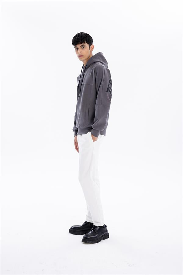 GMG Firenze-Kapüşonlu Sırtı Zero Baskılı Diagonel Sweatshirt-SWEATSHIRT-2-roqelvaxirum.shop