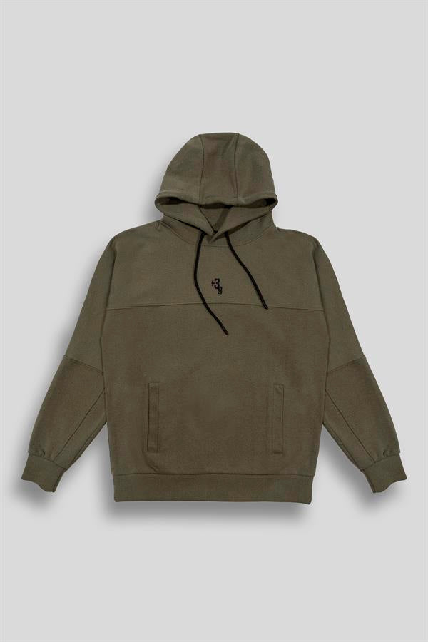GMG Firenze-Kapüşonlu Sırtı Zero Baskılı Diagonel Sweatshirt-SWEATSHIRT-5-roqelvaxirum.shop